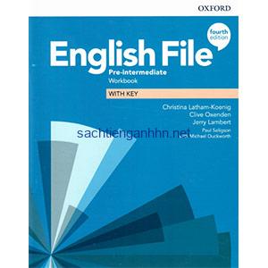 English File 4th Edition Pre-Intermediate Workbook with key